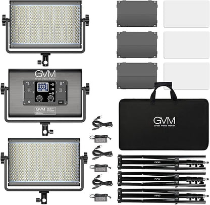 GVM 65W RGB Video Light with Bluetooth Control, 1300D LED Video Lighting Kit - Image 7