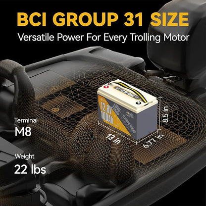 Power Queen 12.8V 100Ah Low-Temp LiFePO4 Battery - Image 2