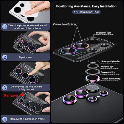 WSKEN for Samsung Galaxy S24 Ultra Camera Lens Protector, Ultra Thin Scratch - Image 6