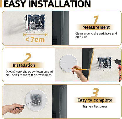 Ceiling Cover Plate, 5 Inch Round Electrical Box Cover Plate - Image 4