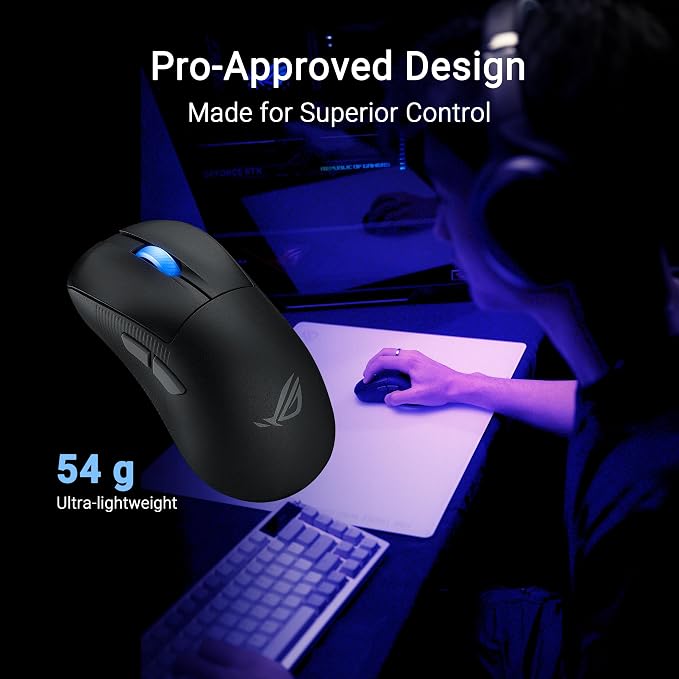 ASUS ROG Keris II Ace Wireless Gaming Mouse – Right-Handed Ergonomic, Tri-Mode - Image 3