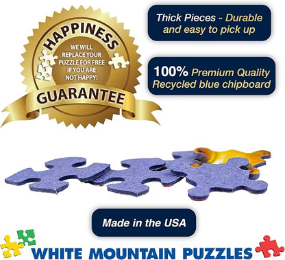 White Mountain Daytime TV History Puzzle 1000 Piece Retro Collage Jigsaw Puzzle - Image 6