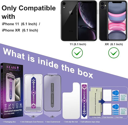 2 Pack Matte Screen Protector for iPhone 11/iPhone XR, 9H Tempered Glass - Image 7
