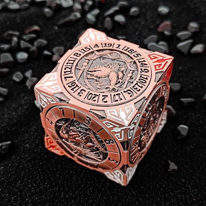 Spinner Dice 7-in-1 Metal DND Set – Premium Copper RPG Dice - Image 5