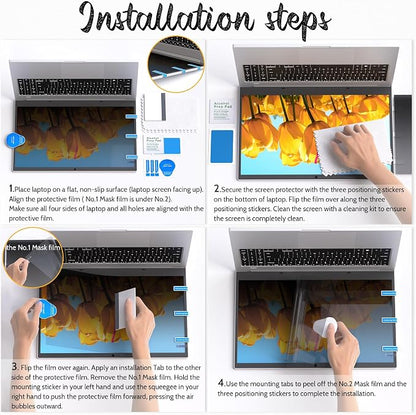 Nano Laptop Privacy Screen 15.6 Inch 16:9, No Glue Computer Monitor Privacy - Image 9