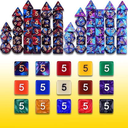 Extended RPG Dice Set 15 x 31 Polyhedral Dice - Image 2