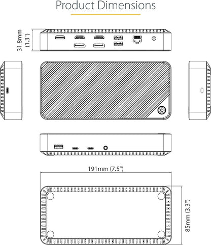 StarTech.com USB-C Triple Monitor Docking Station - Image 9