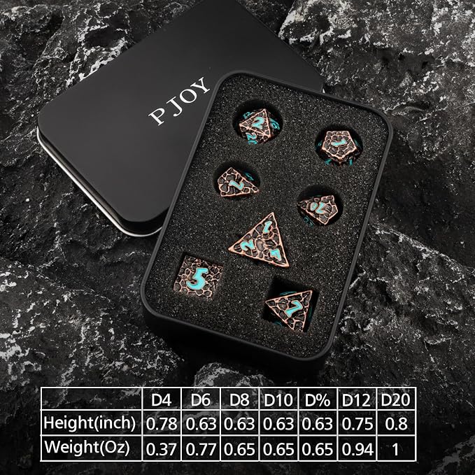PJOY Metal D&D Dice Set for Dungeons and Dragons Dice - Image 6