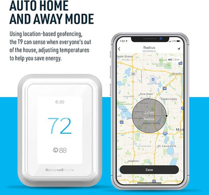Honeywell Home T9 WIFI Smart Thermostat, Smart Room Sensor Ready, Touchscreen - Image 9