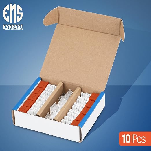 Everest 90° Angled RJ45 Cat6 Keystone Jacks 10-Pack in Orange - Image 2