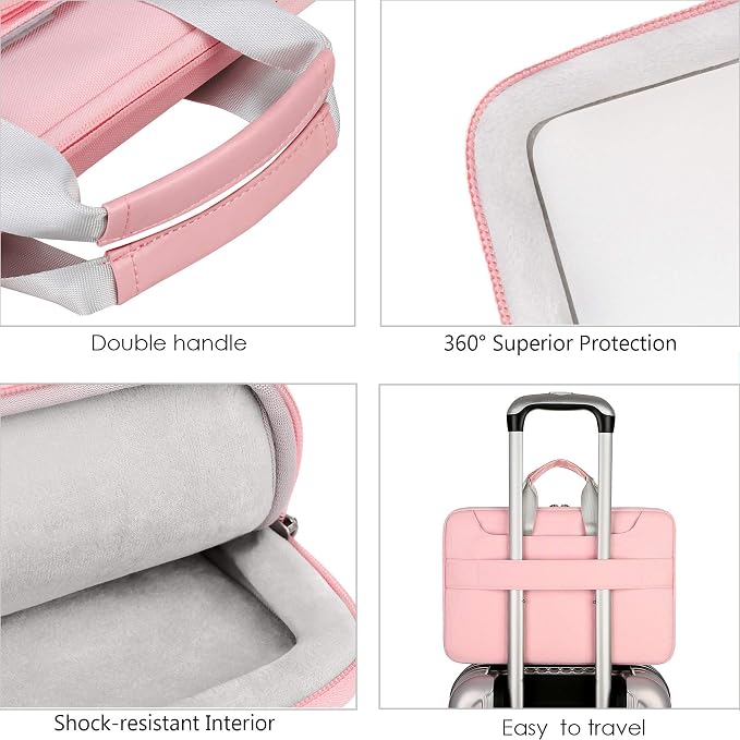 Lacdo 360° Protective Laptop Shoulder Bag, 16 inch Laptop Bag - Image 4