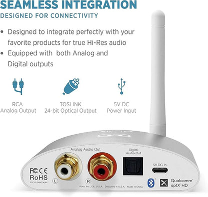 Auris Blume HD Long Range Bluetooth 5.3 Music Receiver Hi-Fi Audio Adapter - Image 7