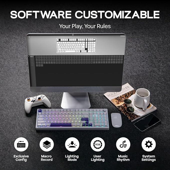 EPOMAKER Galaxy100 QMK/VIA Wireless Mechanical Keyboard - Image 7