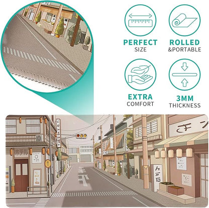 Tokyo Street Mouse Pad Anime Japanese Desk Mat Kawaii Large Gaming Mousepad XL - Image 5