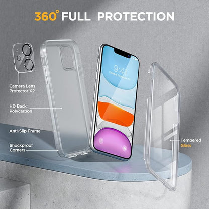 Miracase Glass Series for iPhone 11 Case 6.1 inch, Upgraded Full-Body Rugged - Image 2