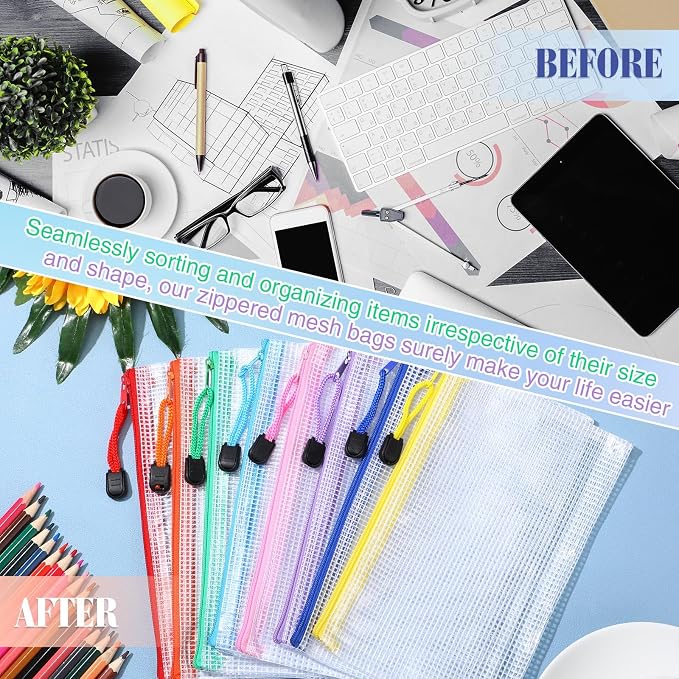 Jetec 32 Pcs Mesh Zipper Bags Toy Storage Bikini Organizer Bag Bolsas Para - Image 6