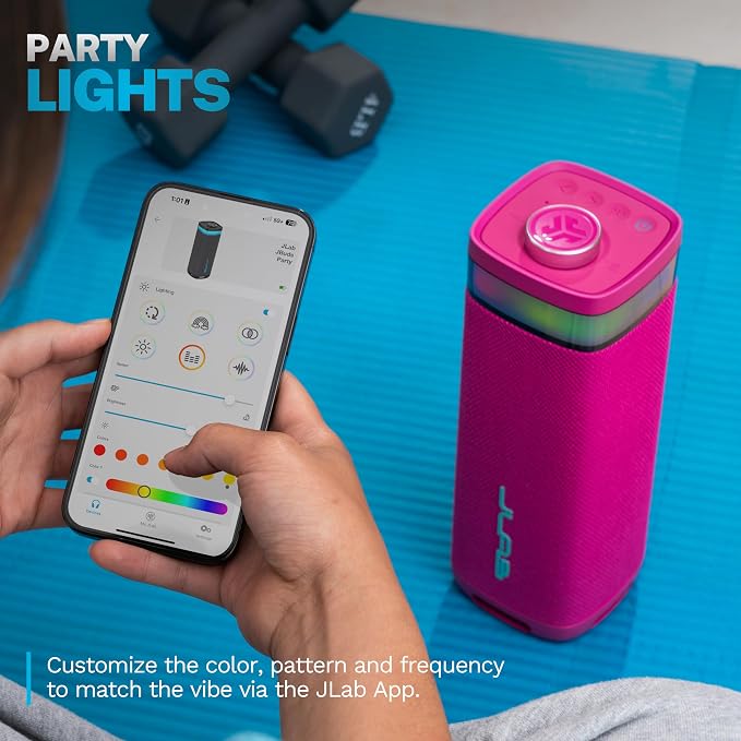 JLab JBuds Party Portable Bluetooth Speaker, 2 Full-Range Drivers + 2 Passive - Image 3