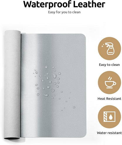 YSAGi Leather Desk Pad Protector, Office Desk Mat, Large Mouse Pad, Non-Slip PU - Image 4