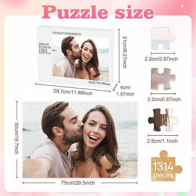 Easycosy Custom Photo Puzzles 1314/520 Pieces - Image 2