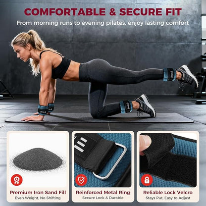 BAGAIL Ankle Wrist Weights for Women & Men, One Pair of 1/2/4/6/8/10 LBS - Image 2