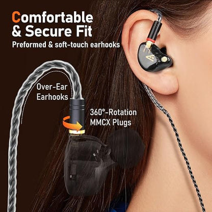 Premium HiFi IEM Cable with Mic – Silver-Plated 3.5mm to MMCX Cord - Image 7