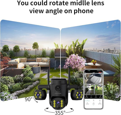Triple Lens Outdoor Wireless Security Camera, Outdoor Cameras - Image 7