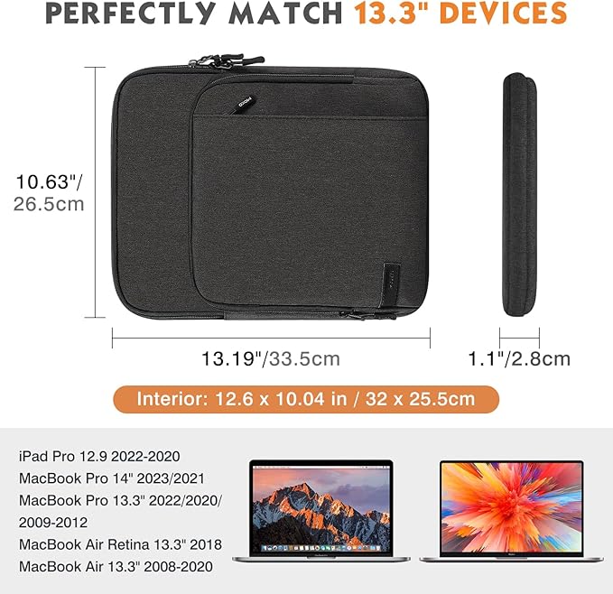 MoKo Laptop Sleeve Bag for 13.3-14 Inch, Notebook Carrying Case - Image 2