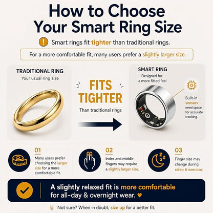 Smart Ring for Women Men, Sleep Tracking Wearable, Fitness Tracker Ring - Image 3