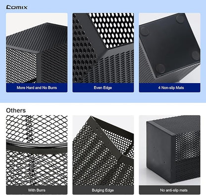 Comix Mesh Pen Holder Desk, Wire Pencil Holder - Image 5