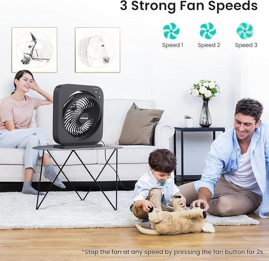 AMACOOL Table Fan, 12 inch Box Fan - Image 2