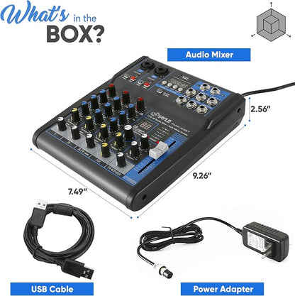Pyle Professional Audio Mixer Sound Board Console System - Image 3