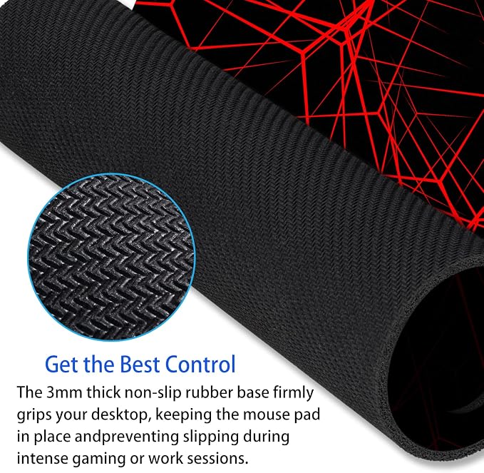 Abstract Lines Mouse Pad Personalized Design, Non-Slip Surface, Rubber Base - Image 4