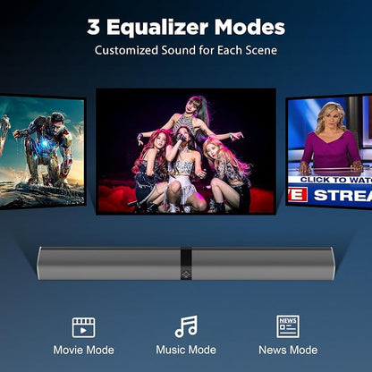 Sound Bar, 80W Soundbar with Bluetooth/ARC/Opt/AUX Connect, with Volume Boost - Image 5