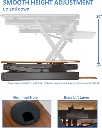 Rocelco 46" Large Height Adjustable Standing Desk BUNDLE - Image 4
