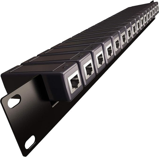 Ethernet Surge Protector 19" RackMount PoE+ Gigabit -Gas Discharge Tube -RJ45 by TupavcoLLC