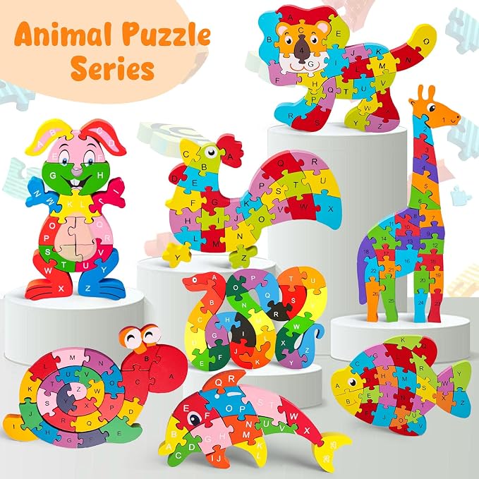 LovesTown Montessori Wooden Alphabet Puzzle - Image 6