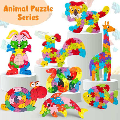 LovesTown Montessori Wooden Alphabet Puzzle - Image 6