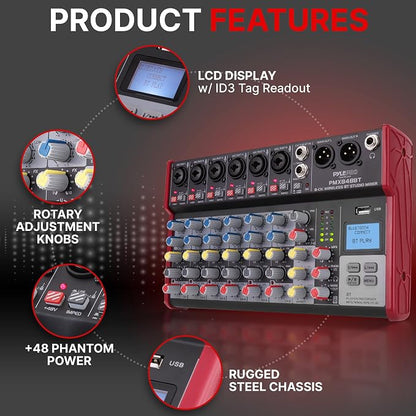 Pyle Professional Wireless DJ Audio Mixer - Image 6
