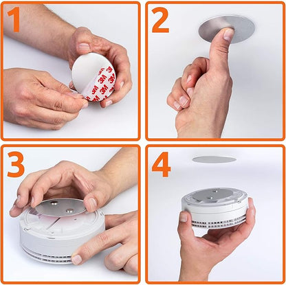 ECENCE Magnetic Smoke Detector Installation Tool 2pcs Magnetic Adhesive Pads - Image 3