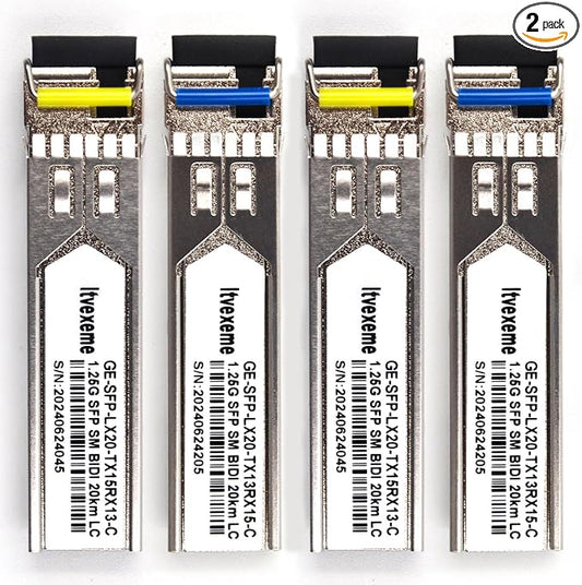 2 Pairs 1.25G BIDI SFP Network Transceiver Module, 1.25 Gigabit Single Mode by Unknown