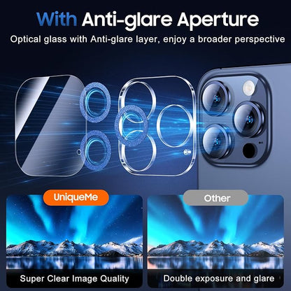 UniqueMe for 3 Pack iPhone 15 Pro/iPhone 15 Pro Max Camera Lens Protector - Image 5