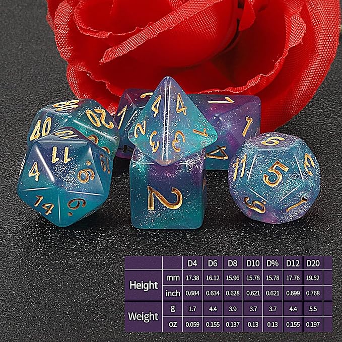 QMAY DND Dice Set -D&D Polyhedral Dice - Image 2