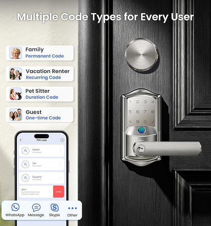 Veise VE029-E Wi-Fi Smart Lever Lock - Image 5