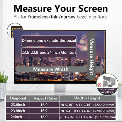 Magnetic Computer Privacy Screen Filter 24 Inch - Image 8