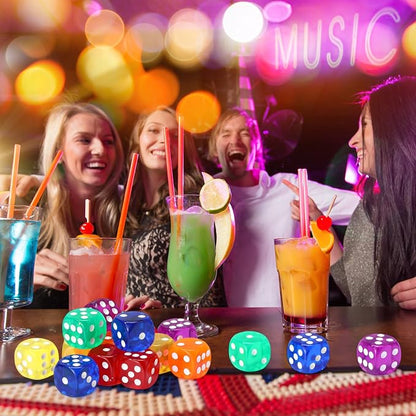 18 Pcs Casino Theme Party Dice Large Opaque Jumbo Acrylic D6 Dice - Image 4