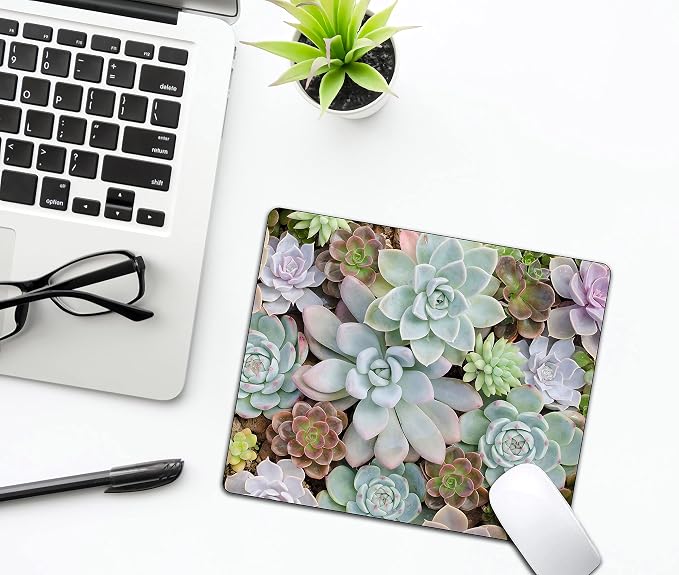 Cute Succulents Mouse Pad, Natural Plants Mousepad - Image 5