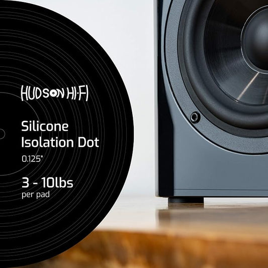 Hudson Hi-Fi 1" Platinum Silicone Isolation Dot, Non-Skid Isolation Feet - Image 2