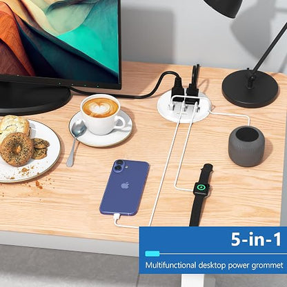LIDER PD 65W GaN Technology Desktop Power Grommet, Power Delivery, USB-A and 2 - Image 3