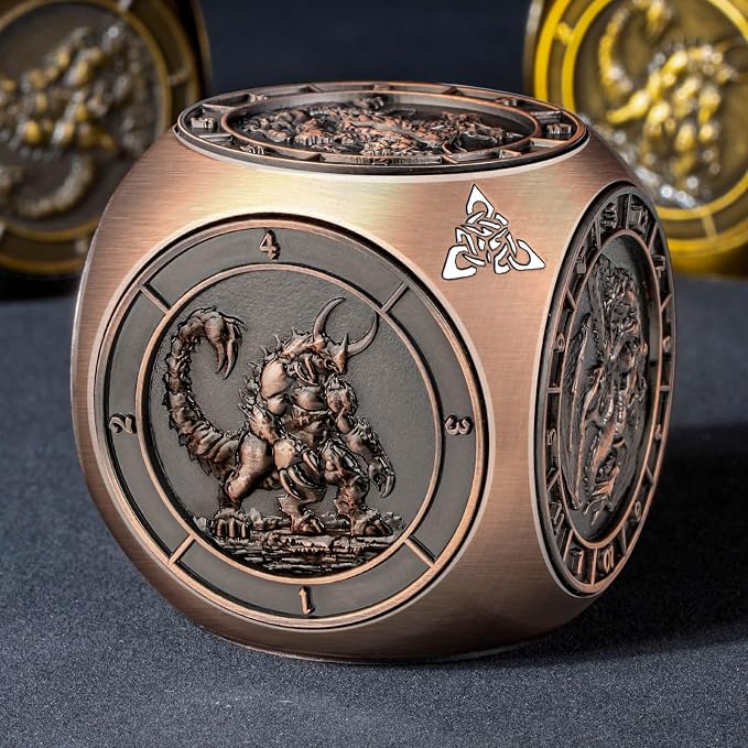 7 in 1 D6 Spinner DND Dice Set D&D, Metal Cube D and D Dice - Image 6