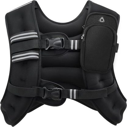 ZELUS Weighted Vest, 6lb/8lb/12lb/16lb/20lb/25lb/30lb Weight Vest by ZELUS